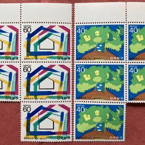 切手 国際居住年 1987年 60円×5枚 40円×5枚の画像1
