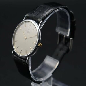 OMEGA DeVille オメガ デビル クォーツ ラウンドケース ゴールドカラー ２針 スイス製 アンティーク メンズ腕時計の画像2