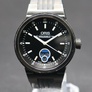 ORIS WILLIAMS F1 オリス ウィリアムズF1チーム 7560 cal.635 自動巻 裏スケ 黒カーボン デイデイト 純正ベルト/Dバックル スイス製 メンズの画像2