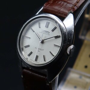 OH済 SEIKO セイコー クロノメーター ハイビート 手巻き 1944-0020 メダリオン 1970年代 亀戸 新品革ベルト アンティーク レディース腕時計