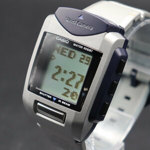 希少 CASIO WRIST CAMERA カシオ リストカメラ WQV-1 クォーツ カメラ付デジタルウォッチ 撮影できます シルバーカラー 純正ベルト メンズ