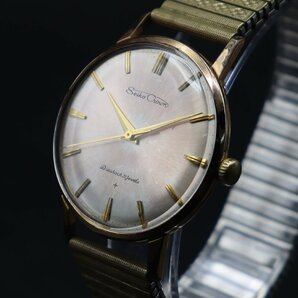 SEIKO CROWN セイコー クラウン 15002 手巻き 21石 筆記体ロゴ シルバー文字盤 EGP20ミクロンケース 動作品ジャンク BAMBIブレス メンズの画像1