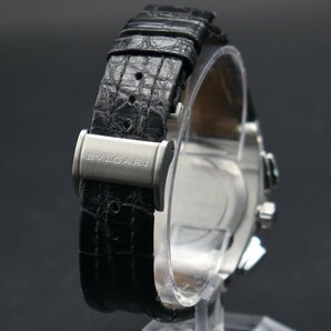 BVLGARI Ergon ブルガリ エルゴン 自動巻 EG40SCH クロノグラフ デイト 黒文字盤 スイス製 純正Dバックル メンズ腕時計の画像5