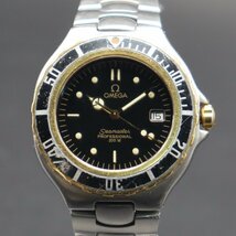 OMEGA Seamaster オメガ シーマスター プロ 200M防水 クォーツ 396.1042.1 黒 純正ブレス デイト メンズ腕時計_画像2