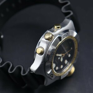 CASIO カシオ ダイバー ログメモリー 200M防水 ADP-800 クォーツ ジャンク デジアナ 純正ラバーベルト メンズ腕時計の画像6