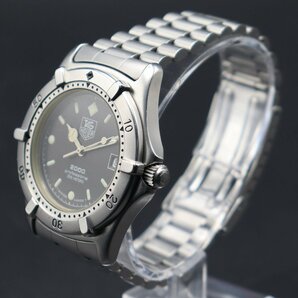 TAG HEUER タグホイヤー プロフェッショナル 2000 クォーツ 200M防水 962.006 グレー文字盤 デイト スイス製 純正ブレス メンズ腕時計の画像2