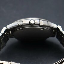 希少 良品 SEIKO セイコー クロノグラフ 赤針 スモセコ チタン 7T42-7A10 デイト アンティーク 純正ブレス メンズ腕時計_画像7