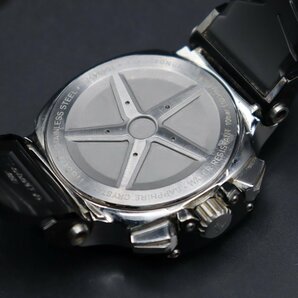 OH済 電池新品 TISSOT T-RACE ティソ Tレース T048417A クォーツ クロノグラフ スモセコ 黒文字盤 デイト スイス 純正ラバーベルト メンズの画像8