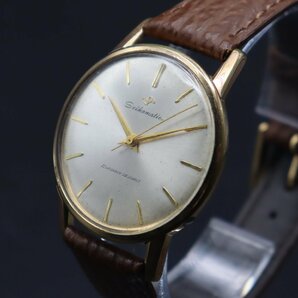 SEIKOMATIC セイコーマチック 自動巻き 20石 不動ジャンク 筆記体ロゴ コママーク 1960年代 新品革ベルト アンティーク メンズ腕時計の画像1
