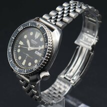 希少 SEIKO 3rd DIVER セイコー 63サードダイバー 6306-7001 自動巻 国内仕様 1978年 諏訪 日/英デイデイト BAMBI社製ブレス メンズ腕時計_画像2