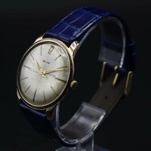 BENRUS SHOCK-ABSORBER ベンラス 手巻き 20μGold ELECTROPLATEケース 3針 スイス製 新品革ベルト アンティーク メンズ腕時計の画像2