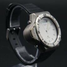 電池新品 CITIZEN ALTIMETER シチズン アルティメーター C040-088450Y クォーツ デジアナ 白文字盤 チタン 新品ラバーベルト メンズ腕時計_画像4