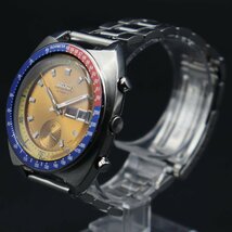 OH済 SEIKO セイコー 5スポーツ スピードタイマー 自動巻 イエローゴールド文字盤 6139-6002 ペプシベゼル 1960-1970年代 メンズ_画像5