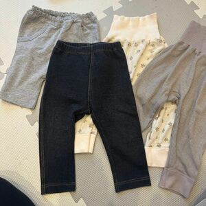 夏ズボン　４点セット ボトムス ベビー パンツ レギンス 子供服 ユニクロ　腹巻きパンツ