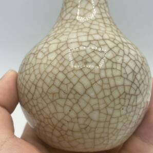 哥窯釉 小壺 白色 / 時代 中国美術 壺 花瓶 茶器 検索： 哥窯  .1737の画像6