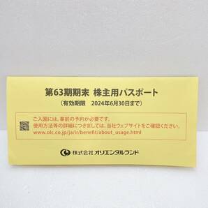 【DHS2939AT】東京ディズニーリゾート 株主優待 株主用パスポート 有効期限2024年6月30日 1枚 株式会社オリエンタルランド の画像3