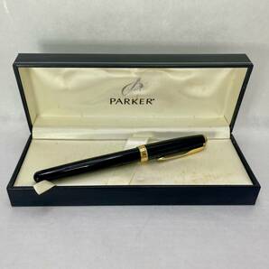 【KKB3030YK】パーカー PARKER 万年筆 ソネット SONNET ペン先18K 筆記用具 文房具 黒金 筆記未確認の画像1