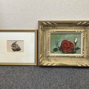 【ST18649MG】絵画 9点 おまとめ いろいろ 額縁 美術品 インテリア 芸術 アート 油絵 花 人物 絵 動物 植物 ※詳細不明の画像8