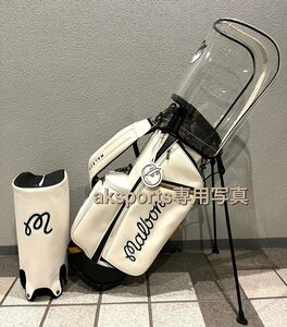 僅か★malbon golf ●マルボンゴルフ　キャディバッグ　ゴルフバッグホワイトな