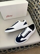 Brioni　ブリオーニ　メンズ　スニーカー　レザー　牛革　靴　シューズ　カジュアル　色豊富　39-44　サイズ選択可能_画像2