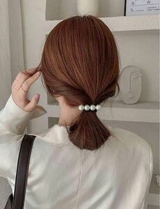 パール ヘアゴム 髪飾り ヘアアクセサリー 韓国 シンプル オシャレ ヘアアクセ 結婚式 冠婚葬祭