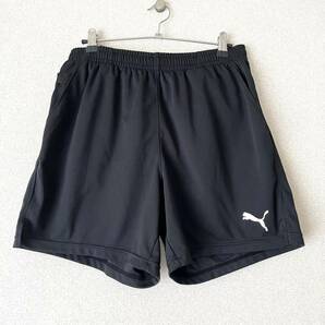 プーマPUMA 日本製★ショートパンツ L★ハーフパンツ ジャージ サッカー PXA105P スポーツ ランニング トレーニング ショーツ ブラック 黒の画像1