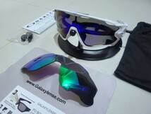 正規品 新品 偏光レンズ2枚付き OAKLEY JAWBREAKER オークリー ジョウブレイカー Blue Jade Polarized ブルー ポラライズド サングラス_画像4