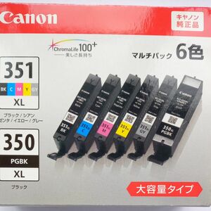 新品未使用　Canon純正 インク BCI-351XL＋ BCI350BKXL 大容量タイプ　6色マルチパックインクカートリッジ