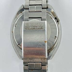 K4 【可動品】SEIKO 5ACTUS 腕時計 SS 23石 6106-7700 シルバー 青文字盤 3針 メンズ ウォッチの画像5