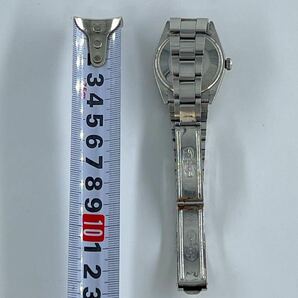 K4 【稼働品】ROLEX OYSTER PERPETUAL DATE ロレックス 腕時計 シルバー 日付 ゴールド文字盤の画像7