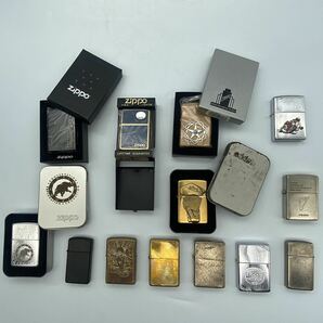 1円〜 ZIPPO ジッポ オイルライター ライター 喫煙具 ガスライター 13個セット 4個新品未使用 ケース付き 着火未確認の画像1