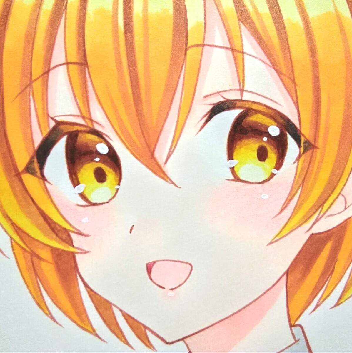 رسم توضيحي مرسوم باليد [Rin Hoshizora] Love Live!, كاريكاتير, سلع الانمي, رسم توضيحي مرسومة باليد