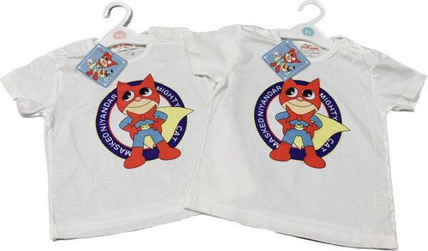 未使用♪♪ ニャンダーかめん 半袖 Tシャツ 2枚セット 90・95センチ