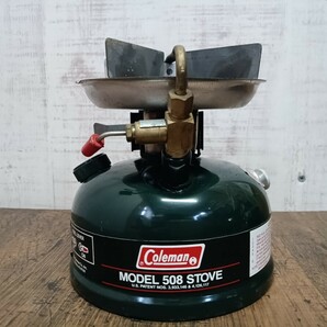 Coleman コールマン 508 STOVE シングルバーナー ガソリンストーブ コンロ ストーブ 88年 3月 キャンプ レジャー ジャンクの画像1