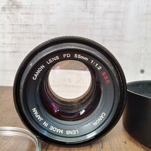 希少 Canon キャノン カメラレンズ キヤノン LENS レンズ FD 55mm 1:1.2 S.S.C. 単焦点レンズ 大口 ジャンクの画像2