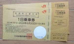 【送料無料】JR九州　鉄道株主優待券 ： 2枚セット