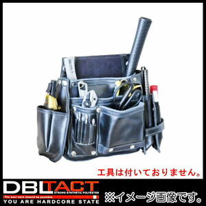 新品 DBLTACT 本革釘袋 2段 DTL-99-BK ブラック 腰袋