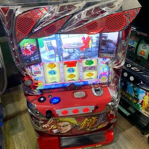 ジャンク品 パチスロ実機 大都技研 アメリカン番長 HEY!鏡 B2 コイン不要機 ドアキー、設定キー付き スロット台