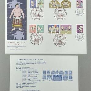 34. 【初日カバー FDC】 6枚 大判 2020年(令和2年)発行 美術の世界シリーズ/ウポポイ 他 JPS版 の画像6