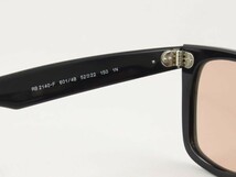 ケース黒 Ray-Ban レイバン RB2140F-601/4B 52サイズ サングラス WAYFARER ウェイファーラー ブラック ライトオレンジ ライトカラー 6014B_画像6