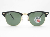 ケース茶 Ray-Ban レイバン RB3016-901/58 偏光サングラス CLUBMASTER クラブマスター ブロー サーモント_画像2