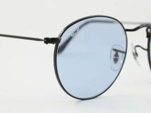 Ray-Ban レイバン RB3447-002/64 サングラス ROUND METAL ラウンドメタル ブラック ライトブルー ライトカラー ラウンド 丸メガネ 00264_画像4