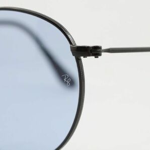 Ray-Ban レイバン RB3447-002/64 サングラス ROUND METAL ラウンドメタル ブラック ライトブルー ライトカラー ラウンド 丸メガネ 00264の画像5