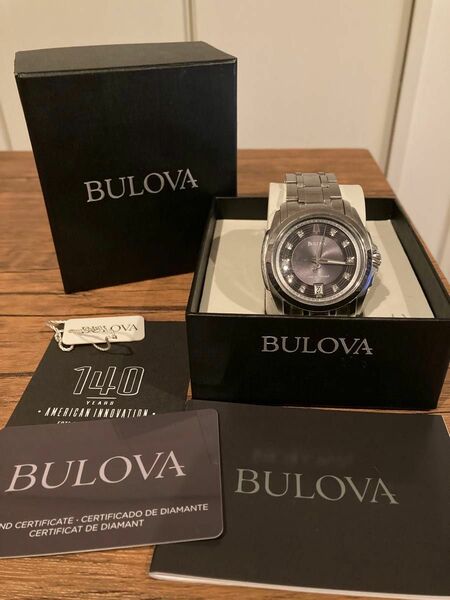 非稼働　BULOVA ブローバ　腕時計　ダイヤモンド装飾