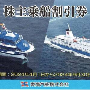 東海汽船 株主優待 株主乗船割引券 1冊（10枚セット） 2024年9月30日まで 送料無料の画像1