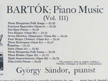 ■Gyorgy Sandor(ジェルジ・シャーンドル)｜Bartok Piano Music (Complete), Vol. III ＜LP3枚組BOX 1963年 US盤＞_画像7