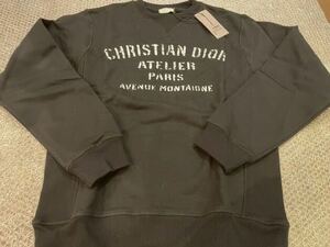 #159 Christian DIOR スウェット トレーナー Christian Dior Atelier アトリエロゴ　ロゴ　黒 クルーネック 新品