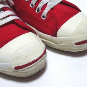 CONVERSE 80s vintage original JACK PURCELL RED size 7.5 / コンバース ジャックパーセル キャンバス 靴 赤ソール USA製 メンズ 当時物の画像6