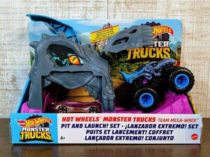 Hot Wheels ホットウィール モンスタートラック チーム ボーンシェイカー PIT＆LAUNCHセット/マテル ミニカー/MATTEL/海外ミニカー/レア