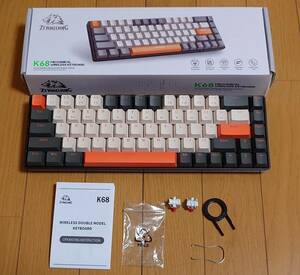 ★ 未使用 ZIYOULANG K68 ワイヤレス キーボード 赤軸 ★